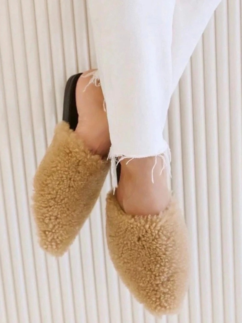Jennifer Kayne Shearling Mule Shearling Mules in Brown EU 38